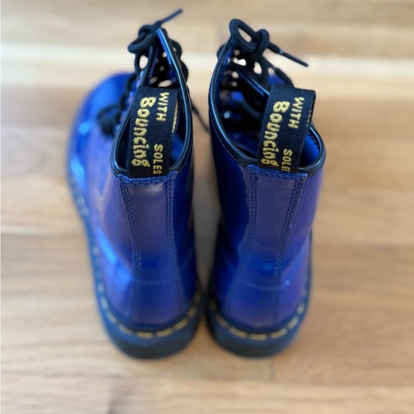 Dr Martens Boots Women's Size Blue Patent Leather 1460W - Picture 15 of 15